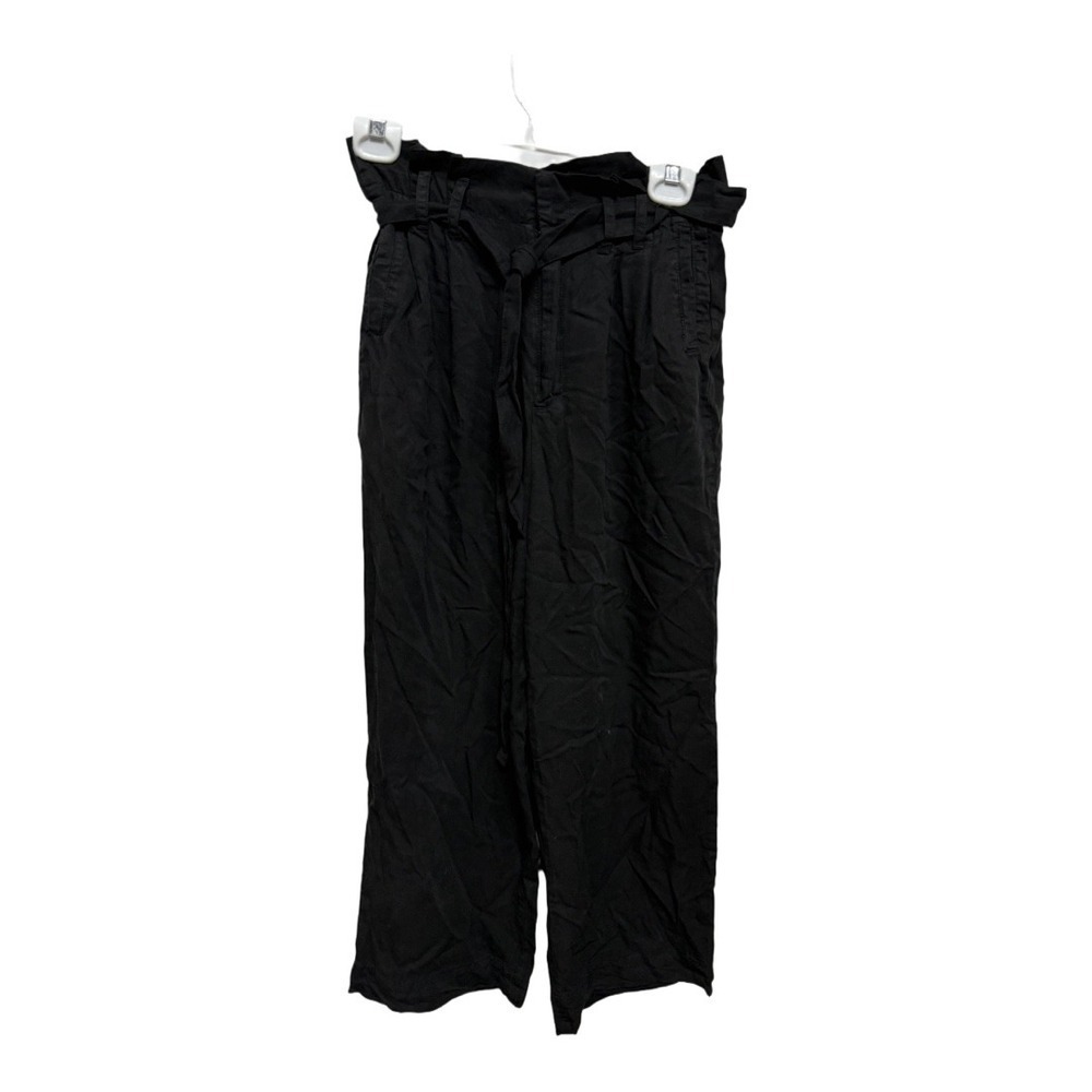 Sweetheart Paper Bag Wide Leg Pants Black Medium Women's